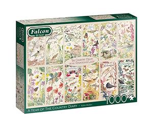 Jumbo, Falcon de luxe - A Year of The Country Diary, Jigsaw Puzzles for Adults, 1,000 piece