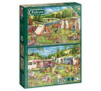 Jumbo, Falcon de luxe - Camping & Caravanning, Jigsaw Puzzles for Adults, 2x500 piece Multicolor One Size 11346