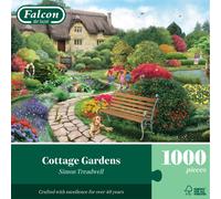 Falcon Cottage Gardens - 1000 Piece Jigsaw Puzzle for Adults - Beautifully Illustrated 1000Pc Adults Jigsaw Puzzle - Fun Activity for Home, Puzzles for Rainy Days, Birthday Jumbo