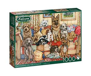 Jumbo, Falcon de luxe - Gathering on the Couch, Jigsaw Puzzles for Adults, 1,000 piece