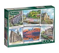 Jumbo, Falcon de luxe - Greetings from Scotland, Jigsaw Puzzles for Adults, 1,000 piece