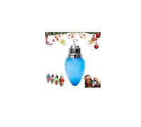 Jumbo Fillable Christmas Light Ornament, 8 * 12IN Christmas Bulb Gift Jar, DIY Plastic Fillable Light Bulb Ornaments with Lid, Xmas Snow Cool XL LightBulb for Candies Party Favors (Blue 1pcs)