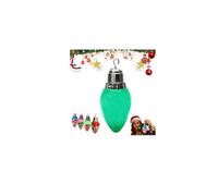 Jumbo Fillable Christmas Light Ornament, 8 * 12IN Christmas Bulb Gift Jar, DIY Plastic Fillable Light Bulb Ornaments with Lid, Xmas Snow Cool XL LightBulb for Candies Party Favors (Green 1pcs)