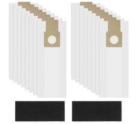 JUMBO FILTER 16 Pack Type U/L/O Vacuum Bags for Kenmore 5068, 50688, 50690, 50105 Upright Vacuum, Paper Bags for Miele Type Z, S170-S180, S183, S184, for Panasonic Type U-2, with 2 Foam Filter
