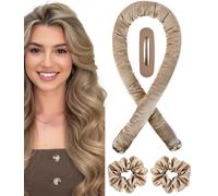 Jumbo Flexi Rods Hair Rollers Curlers to Sleep in Soft Satin Heatless Curling Rod Set, Heatless Curls Overnight Blowout Rods for Long Hair No Heat Overnight Curls, Heatless Hair Curler Curling Iron