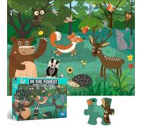 Jumbo Floor Puzzle for Kids, Large Jigsaw Puzzles 35 Piece for Kids Ages 3-5,Preschool Learning & Education Toys, Gifts for 4-8 Year Old Boys and Girls (Forest Animals)
