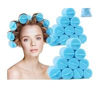 Jumbo Foam Sponge Hair Rollers, Soft Sleeping Rollers, Curvy Wavy Hairstyle Curling Tools, 24 Pieces, Use For Long Hair Short Hair, Ladies And Children (Blue)