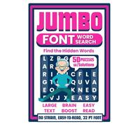 Jumbo Font Word Search: 50 Easy-to-Read Huge Print Themed Puzzles with VERY Big Letters (32 Font Size) | Jumbo Size Word Search Book in Extra Large Print for Visually Impaired Seniors and Adults.