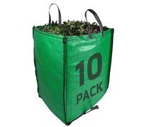 JUMBO Garden Waste Bags 272 Litre - PREMIUM GRADE - Industrial Fabric and Handles - Heavy Duty Garden/Green Waste Sacks (10 Sacks)