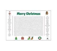 Jumbo Giant Christmas Thanksgiving Word Search Find Wall Poster, Christmas Thanksgiving Word Search Puzzle Poster, Large 32"x20" Wall Words Find Game, Fun Interactive Holiday Party Activity
