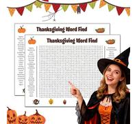 Jumbo Giant Christmas Thanksgiving Word Search Find Wall Poster, Christmas Thanksgiving Word Search Puzzle Poster, Large 32"x20" Wall Words Find Game, Fun Interactive Holiday Party Activity