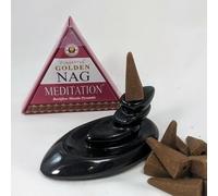 Jumbo Golden Nag - Back Flow Incense Cones (1, Meditation)