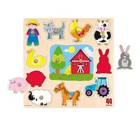 Jumbo Goula Wooden Farm Silhouettes Peg Puzzle
