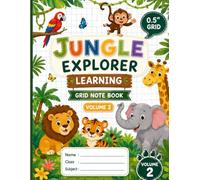 Jumbo Grid Paper Notebook: 0.5 Inch Large Square Workbook - Volume 2: For Handwriting, Shape Drawing, Preschool Learning Activities & Special Education - Jungle Explorer Theme