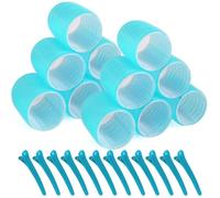 Jumbo Hair Rollers Set, Self Grip, 12 Pack Salon Hairdressing Curlers, Hair Roller for Long Hair, Hair Curlers Heatless, DIY Curly Hairstyle, Colors May Vary, 2.5 inch Super Jumbo