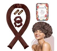 Jumbo Heatless Hair Curler Set with Hair Bonnet - XL Satin Heatless Curls Overnight Jumbo Curling Rod Headband, No Heat Curlers to Sleep in (XL Satin Heatless Curling Rod)