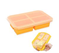 Jumbo Ice Cube Tray with Lid, Silicone Freezing Tray, Food Freezer Trays, Freezer Container for Soup Sauce Meal Prep,300ml Portion (1)