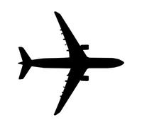 Jumbo Jet Aeroplane Cute Sticker - Waterproof Decal - Peel & Stick - Easy-to-Apply Use on Laptops, Cars, Water Bottles, Scrapbooks, Gifts and More (1, 14cm x 14cm (5.5" x 5.5"))
