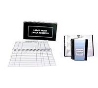Jumbo Large Print Checkbook Registry and Internet Password Keeper Book Combo Set - You Get Both!