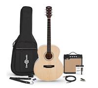 Jumbo Left Handed Electro Acoustic Guitar Natural 15W Acoustic Amp & Accessory Pack