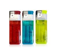 Jumbo Lighting Lighters, Clear Soft Flame Oil Window Large Capacity Lighter, 3 Pcs Refillable Butane Adjustable Flame Lighter, for Cigarettes Collection Gifts (Color : B)