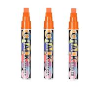 Jumbo Liquid Chalk Pens, 8 Colours Washable Window Chalk Markers with 10mm Thick Tip - Bold Chalkboard Pens for Blackboards, Glass, Car Windows & Menu Boards (Orange)