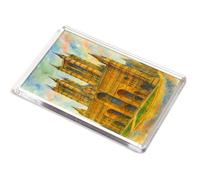 JUMBO MAGNET - Lincoln Cathedral. West Front (c) - Vintage Art Style