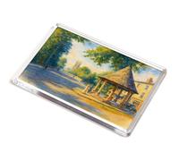 JUMBO MAGNET - Magdalen College/Bridge St Clements Oxford - Vintage Art Style