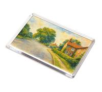 JUMBO MAGNET - Main Street/War Memorial Saxby all Saints - Vintage Art Style