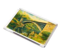 JUMBO MAGNET - Railway Bridge Over the Severn, Arley - Vintage Art Style