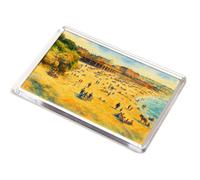 JUMBO MAGNET - The Beach, Whitmore Bay, Barry Island - Vintage Art Style