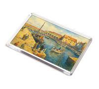 JUMBO MAGNET - The Harbour, North Berwick (a) - Vintage Art Style