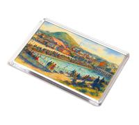 JUMBO MAGNET - The Law from Swimming Pool, North Berwick - Vintage Art Style