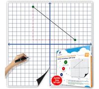 Jumbo Magnetic XY Coordinate Dry Erase Grid - Write-On & Wipe-Off Magnetic Dry Erase Board Grid, Reusable Dry Erase Graph & Practice Board for Math Graphing, Classroom & Homeschool Supplies - 30x30