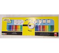 Jumbo Minions Kids Art Colouring Craft Set 96pcs Stamps Felt Tip Pens Stickers