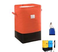 Jumbo Moving & Storage Bag, Extra Large Heavy Duty Moving Bags with Handles & Drawstring Closure, Thicker Waterproof Storage Bags, Reusable Larege Packing Bags for Home,University,Travel (Orange, XL)
