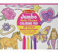 Jumbo Multi-theme Coloring Pad - Pink Coloring Book (Melissa & Doug: Art Essentials)