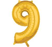 JUMBO NUMBER 9 GOLD 53''