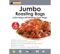 Jumbo Oven roasting bags 55 x 60cm 2 Pack - Perfect for your Turkey, Juicy, Tender Roasts - Mess-Free Cooking - Ideal for Chicken, Meat & Vegetables