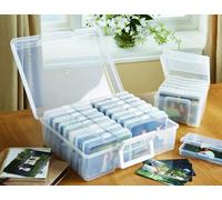 Burwells Jumbo Photo Storage Box Set - Photograph Organiser Craft Case, 16 6x4 Inner Photo Keeper Cases. Holds and Protects up to 1600 Photos