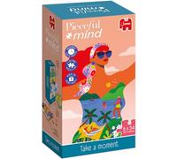 Jumbo Pieceful Mind Puzzles - Take A Moment, 7-Day Mindful Adults Jigsaws Set - 6 Daily 54 Piece Jigsaw Puzzles & Secret 7th Puzzle Included - Screen-Free Puzzle Set & Bonus Colouring Activity