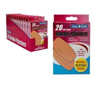 Jumbo Plasters (10 Cm X 5cm) - Ultimate Healing & Protection - Perfect for Protection & Swift Healing - Pack of 20