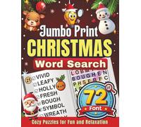 Jumbo Print Christmas Word Search (72 pt Font): Cozy Puzzles for Fun and Relaxation: Brain-Boosting Holiday Games for Seniors, Teens, and Adults with ... Series: Cozy Puzzles for Fun and Relaxation)
