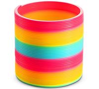 Jumbo Rainbow Spring Coil Toy for Kids - 15 cm Colorful Neon Plastic | A giant slinky toys for Boys and Girls, slinky Prizes slinkies, Gifts, Birthday Party Favor Giant Slinky Jumbo