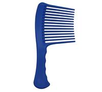 Jumbo Rake Handle Hair Styling Comb, Large Detangling Wide Tooth Shampoo Shower Comb for Long Curly Thick Wet Dry Hair Styles for Girls Women Barber Salon (Blue)