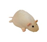 Jumbo Rat Plush Pillow - 15.6 Inch Soft Stuffed Animal with Ultra-Soft Plush Fabric, Cute Cartoon Design for Bed, Sofa, and Room Decor (White)