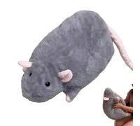 Jumbo Rat Plush, Rat Plush, Extra Thicc Fat Rat toy, Super Soft Chubby Grey Mouse Plush Toy, Cute Birthday for Kids Teens Adults,Cozy Huggable Animal Pillow (Gray,90cm/35.4in)