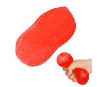 Jumbo Realistic Peanut Squishy Toy, Ultra-Soft Slow Rising Stress Relief Toy, Sensory Fidget Toy for Kids & Adults, Fake Food Nut Squeeze Toy for Anxiety Relief, Cream-Scented Desk Decor Gift (Red)