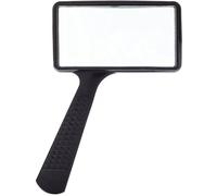 Jumbo Rectangular Handheld Magnifying Glass (3X Magnification) - Scratch Resistant Glass Lens - Large Horizontal Viewing Area