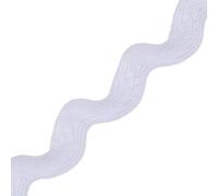 Jumbo RIC Rac 9.5mm Wide Ribbon & Trimming for Sewing - Ribbons, Decorative Trimmings, Craft Ribbons & Trims,Fabric Edging, Christmas, Sewing & DIY Projects (White, 10m)-Craft Queen LTD